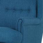 Oorfauteuil Chaville blauwe geweven stof