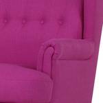 Fauteuil à oreilles Chaville Tissu fuschia