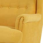 Fauteuil à oreilles Chaville Tissu jaune