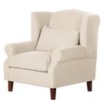 Oorfauteuil Sofia beige geweven stof