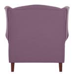 Fauteuil à oreilles Sofia Tissu violet