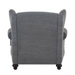 Fauteuil à  oreilles Davido Tissu en coton gris foncé - Anthracite