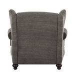 Fauteuil à  oreilles Davido Tissu en coton gris foncé - Marron