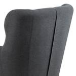 Fauteuil à oreilles Ennis Tissu - Gris foncé