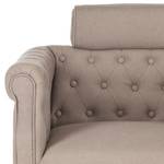 Fauteuil Giovanni massief eikenhout/geweven stof beige eikenhout geweven