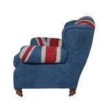 Fauteuil à oreilles Union Jack Tissu denim