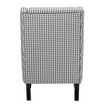 Fauteuil à oreilles Grenfell Tissu structuré - Blanc / Gris