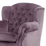 Oorfauteuil Jenner II fluwelen look - Lavendel