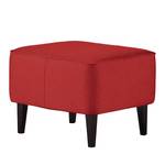 Ohrensessel Josslyn Webstoff Rot Mit Hocker