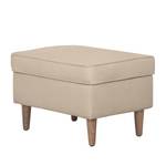 Ohrensessel Juna II Webstoff Cappuccino - Mit Hocker