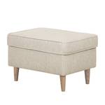 Ohrensessel Juna III Webstoff Beige - Mit Hocker