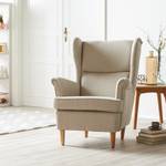 Ohrensessel Juna III Webstoff Beige - Ohne Hocker