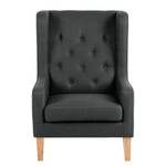 Oorfauteuil Kabli II geweven stof - grijs