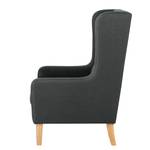 Oorfauteuil Kabli II geweven stof - grijs