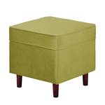 Oorfauteuil Kaiapoi (met hocker) fluweel - Groen