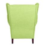 Fauteuil à oreilles Kaiapoi Tissu - Vert olive