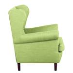 Fauteuil à oreilles Kaiapoi Tissu - Vert olive