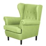 Fauteuil à oreilles Kaiapoi Tissu - Vert olive