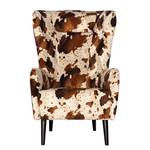 Oorfauteuil Leska geweven stof/velours