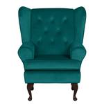 Oorfauteuil Lofthouse microvezel - Petrolblauw