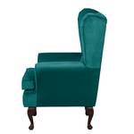 Oorfauteuil Lofthouse microvezel - Petrolblauw