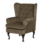 Oorfauteuil Lofthouse microvezel - Modder