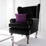 Fauteuil à oreilles Lofthouse Microfibre - Noir