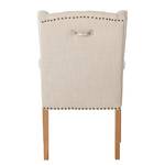 Eetkamerstoel Madison geweven stof/massief eikenhout - Beige