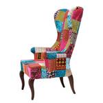 Oorfauteuil Moy geweven patchwork stof