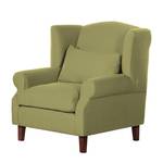 Fauteuil à oreilles Sofia Tissu vert olive