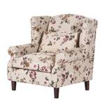 Fauteuil à oreilles Sofia Tissu Rose Motif floral