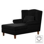 Fauteuil à oreilles Sofia XXL Tissu en coton - Noir