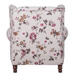 Fauteuil à oreilles Sofia XXL Tissu Rose - Motif floral