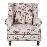 Fauteuil à oreilles Sofia XXL Tissu Rose - Motif floral