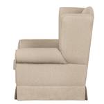 Oorfauteuil Summer Romance geweven stof - Cappuccinokleurig - Met hocker