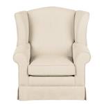 Oorfauteuil Summer Romance geweven stof - Crème - Zonder hocker