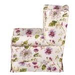 Fauteuil à oreilles Summer Romance Tissu - Beige à fleurs - Sans repose-pieds