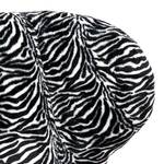 Oorfauteuil Zebra zwarte structuurstof/wit
