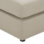 Gestoffeerde hocker Bilbao geweven stof Stof Selva: Beige