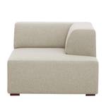 Longchair Seed geweven stof Stof Selva: Beige - Armleuning vooraanzicht links