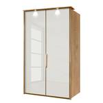 Armoire panorama Torino Chêne partiellement massif - Chêne - Largeur : 100 cm - 2 porte - Avec éclairage