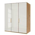 Armoire panorama Torino Chêne partiellement massif - Chêne - Largeur : 150 cm - 3 portes - Sans éclairage