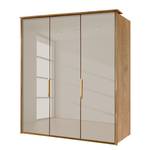 Armoire panorama Torino Chêne partiellement massif - Chêne - Largeur : 150 cm - 3 portes - Sans éclairage