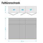 Panoramaschrank Torino Eiche - Breite: 250 cm - 5 Türen - Ohne Beleuchtung