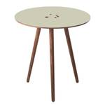 Table d'appoint Eldena I Beige vert / Noyer - Beige vert / Noyer