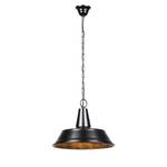 Suspension -1 ampoule -35 cm Rond Noir / Couleur cuivre