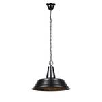 Suspension -1 ampoule -35 cm Rond Noir / Couleur cuivre