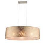 Pendelleuchte Amy II Webstoff / Metall - 3-flammig - Gold / Nickel