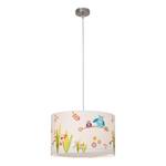 Suspension Birds Métal / Textile - Argenté - 1 ampoule