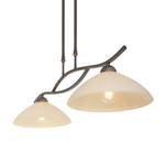 Hanglamp Capri 2 lichtbronnen gebruind messingkleurig